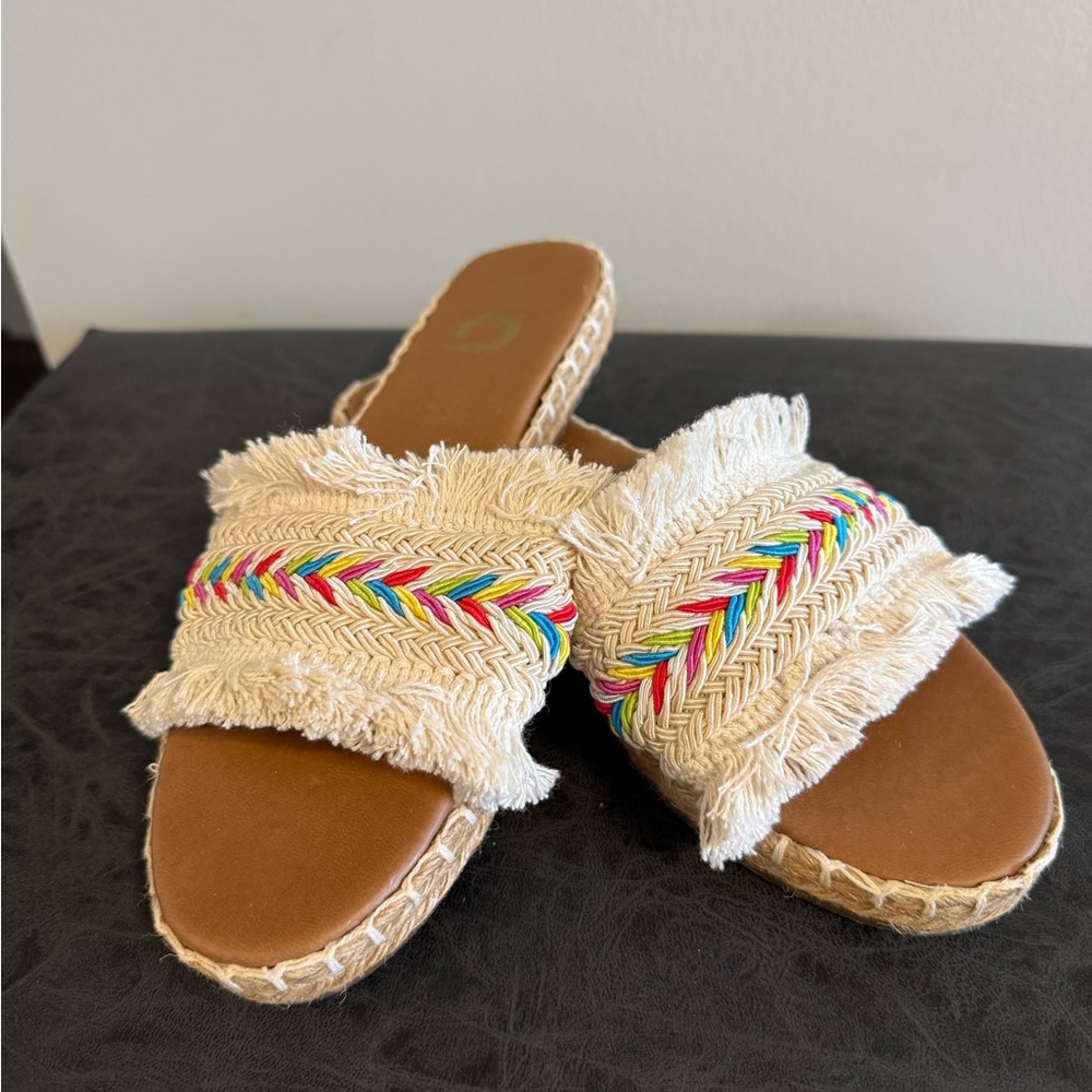 MEXICANA Cream and Multicolor Espadrilles